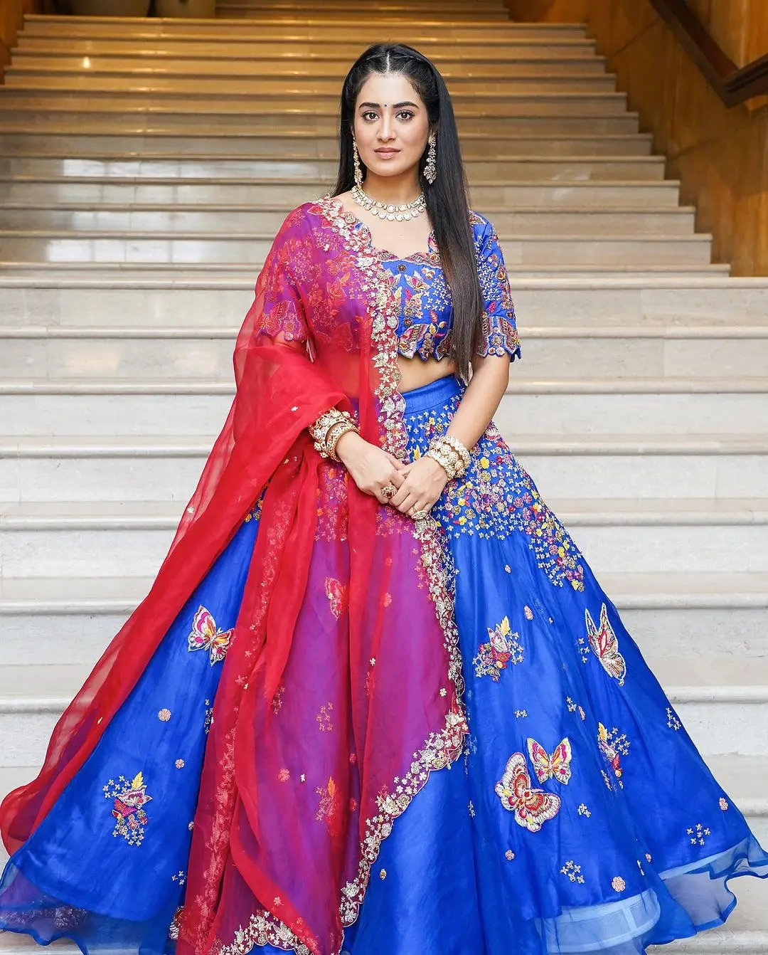 Tollywood Actress Rashi Singh Images in Blue Lehenga Choli